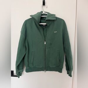 Roots Dark Green Funnel Neck Sweater Small